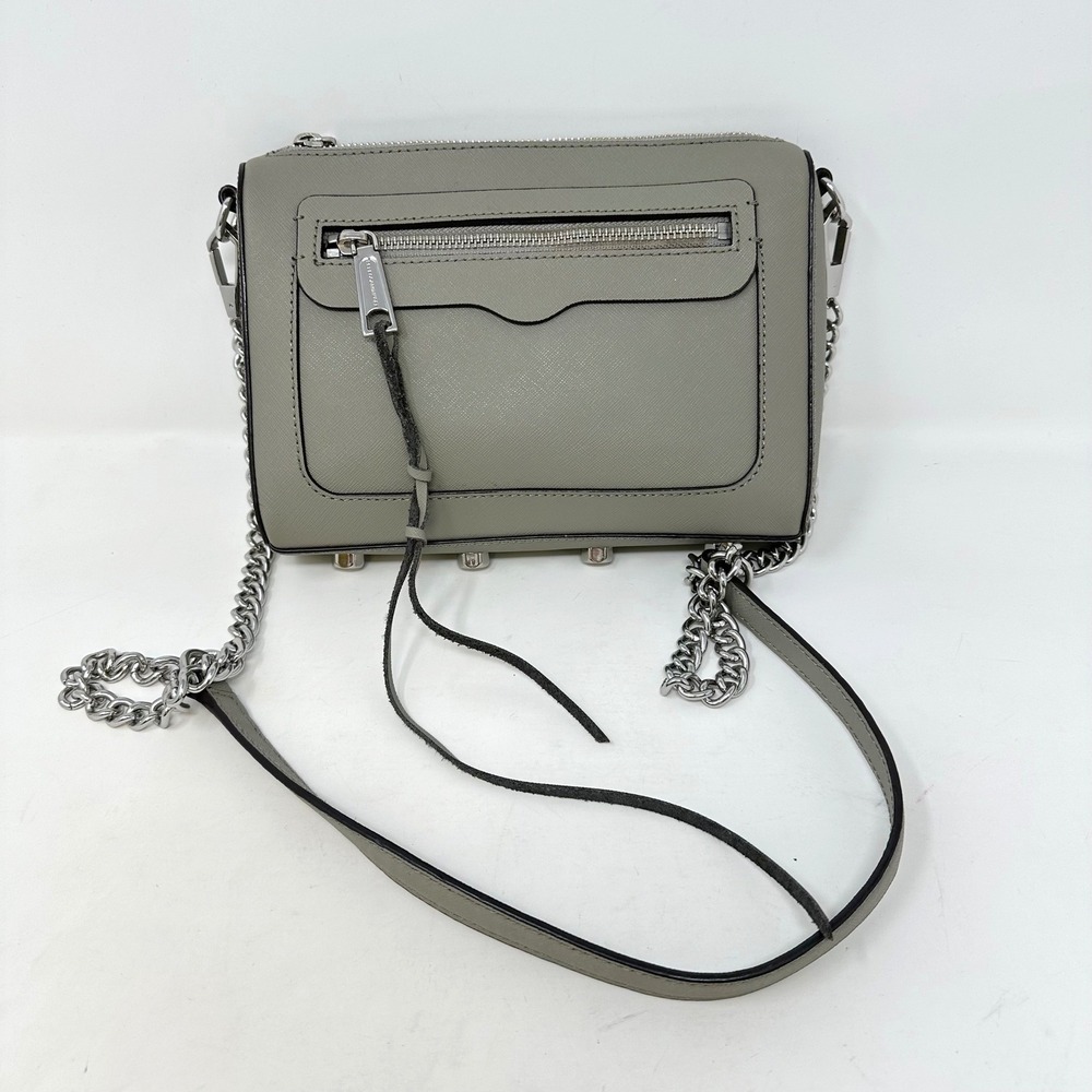 Rebecca Minkoff Avery Crossbody Saffiano Leather Grey
